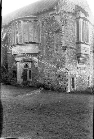 CLUNIDE PRIORY ANGLE OF PRIORS HOUSE S.CHURCH FACADE